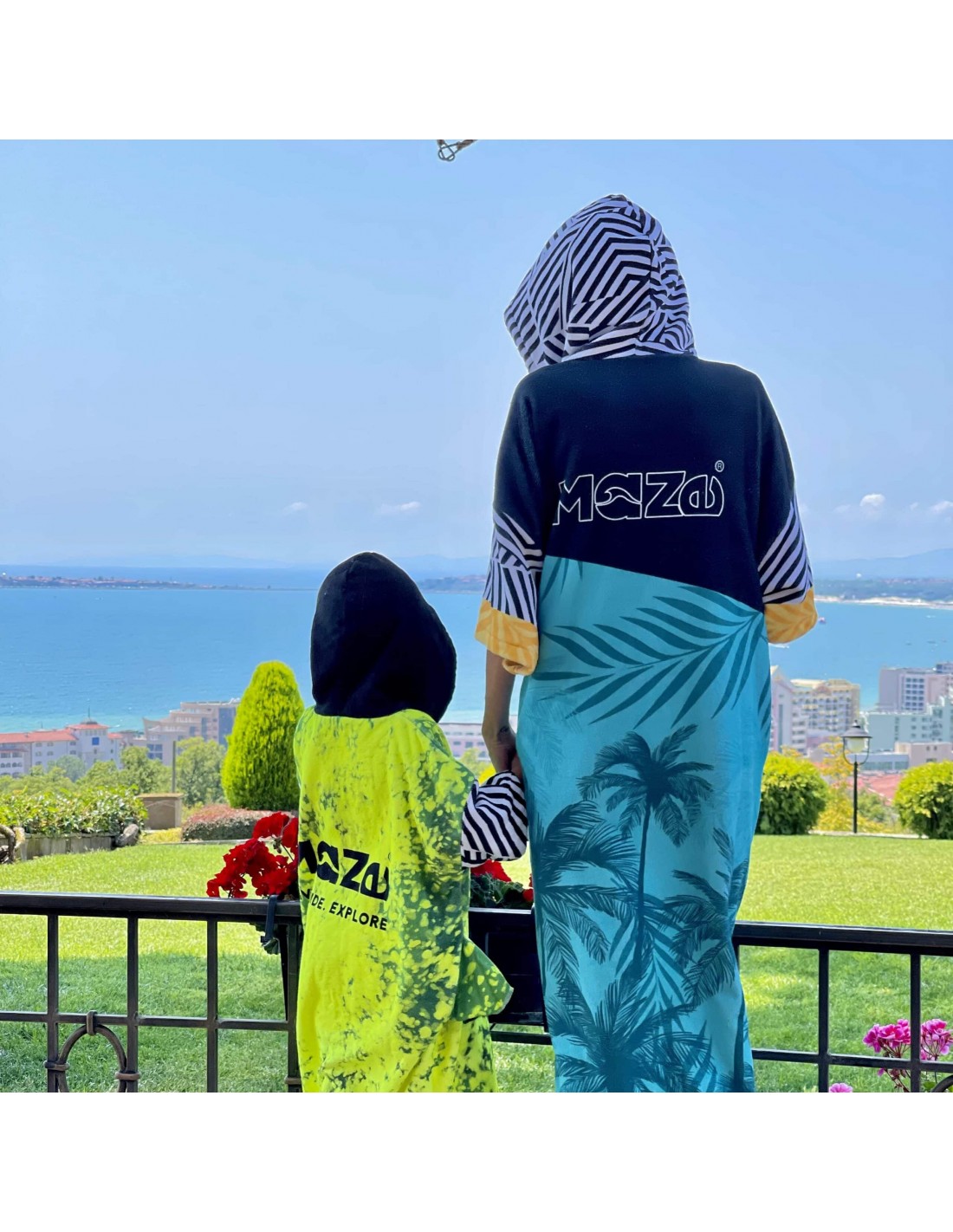 ПОНЧО MAZE BLUE TROPICAL ZIP